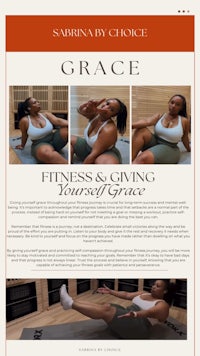 grace fitness and giving yourself grace